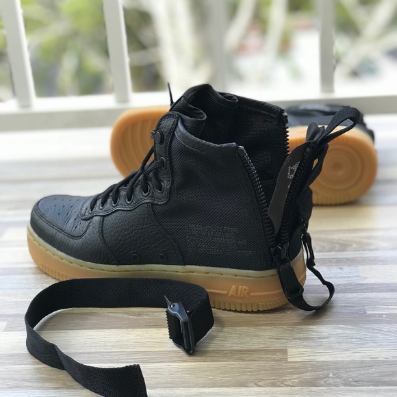 Nike Shoes - NWT Nike SF AF 1 MID Black-Gum Light Braun WMNS